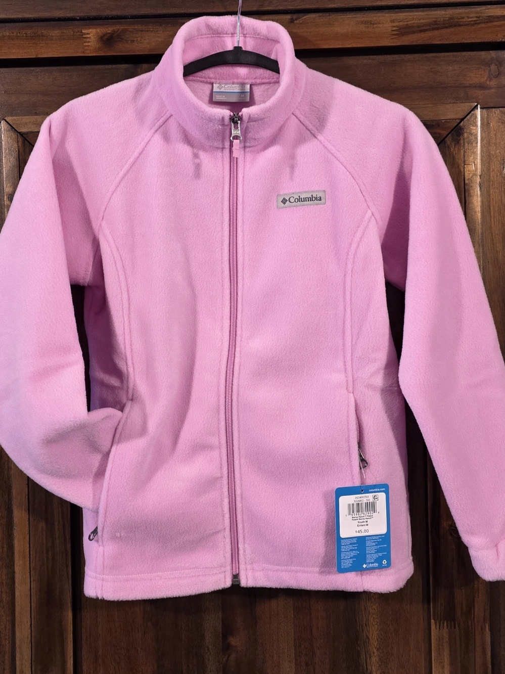 Columbia Light Pink Girls' Full-Zip Fleece Jacket